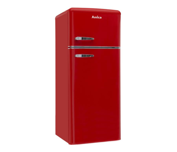 Lodówka Amica KGC15630R 144cm Czerwona Retro SlimSize Górny Zamrażalnik 206L - 523476 - zdjęcie 4
